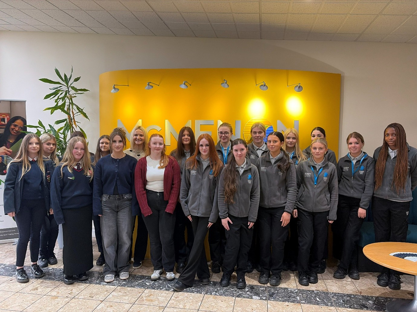Group of students at McMenon Girls in Engineering Day
